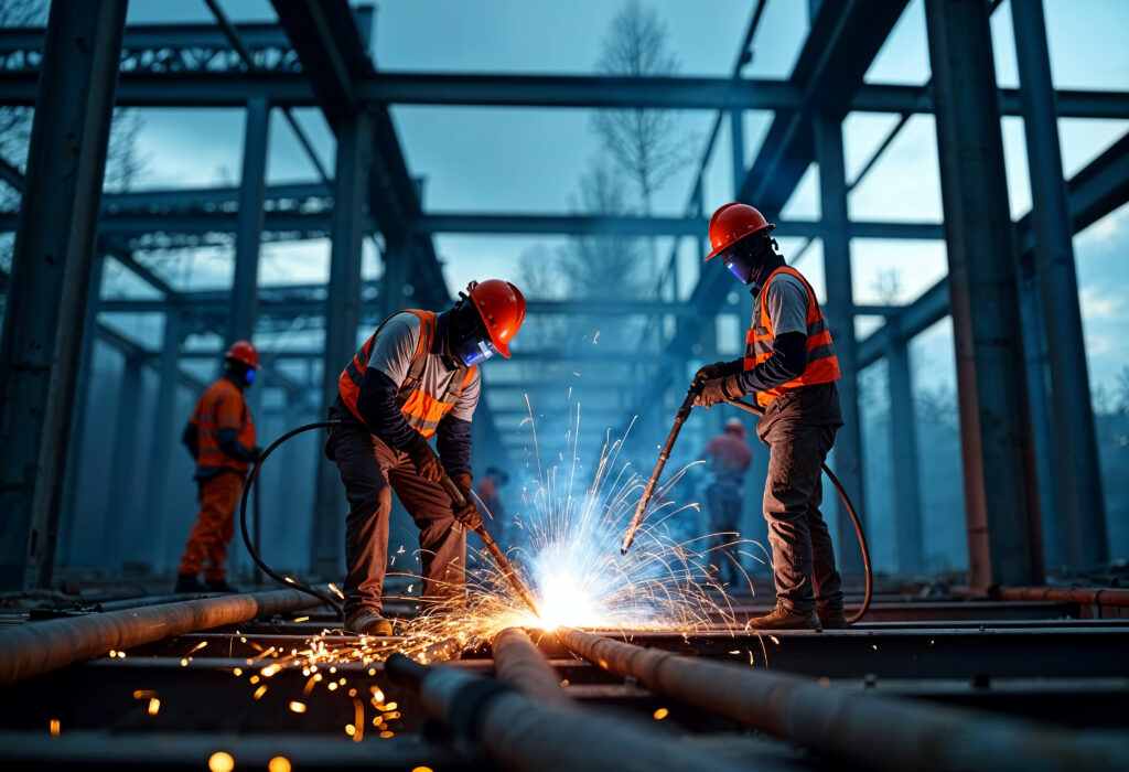 construction-workers-welding-steel-beams
